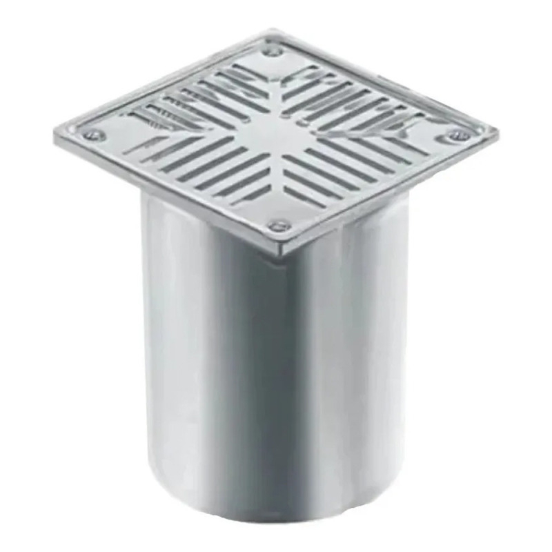 Desague polipropileno  - Portareja 8x8cm con reja de acero 40