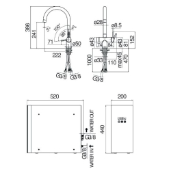 Grifería Nobili Sorgente monocomando cocina mesada Cromo