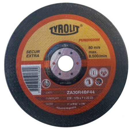 Disco de desbaste 178 x 7,00 x 22,23mm - fundición tyrolit
