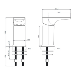 Grifería Nobili Seven monocomando bidet sin transferencia - Cromo