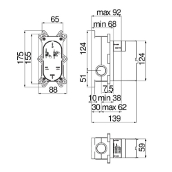 Caja plástica para ducha construcción seco - Seven