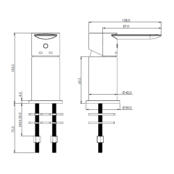 Grifería Nobili Sand monocomando bidet sin transferencia - Cromo