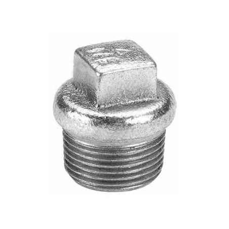 Tapon Macho Hierro Galvanizado 1 1/2"