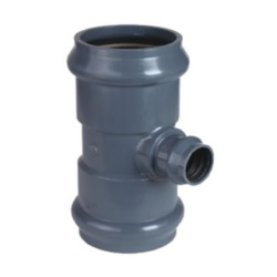 Ramal pvc 90° HHH con reducción 110x75mm CL10