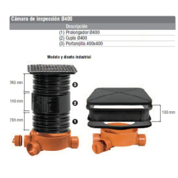 O'ring M.O.L. de triple labio desague cámara de inspección Ø400 4123