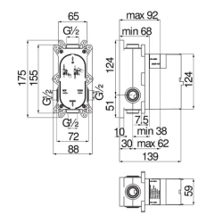 Grifería Nobili Seven monocomando ducha externa - Cromo
