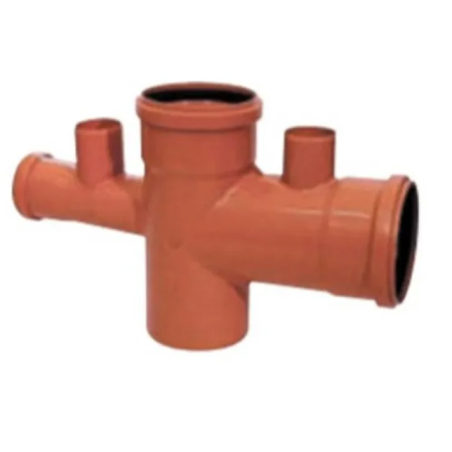 Ramal doble 90° 110x63 mh con ventilación 50mm