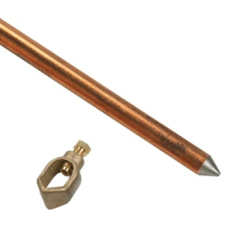 Jabalina cobre/acero 1.5m x 1/2 con toma cable