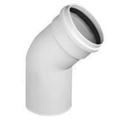 Curva PVC 45° 160mm MH (Junta Elástica) iny corta