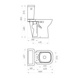 Ferrum Baru espacio inodoro largo - IKLEJ