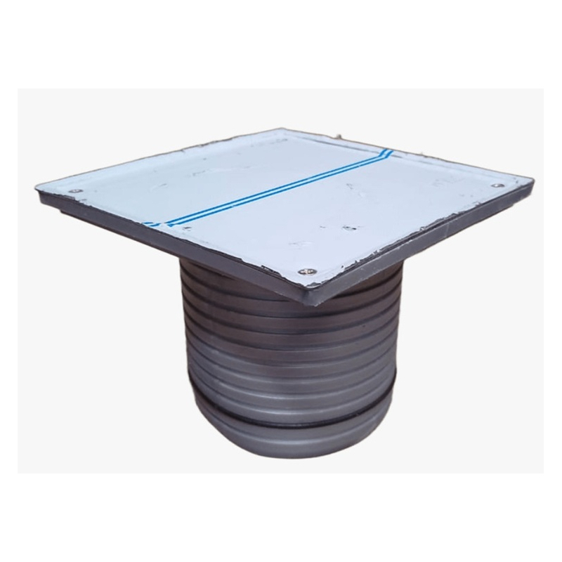 Desague portarejilla acanalado - 15x15cm con tapa ciega de acero - 110