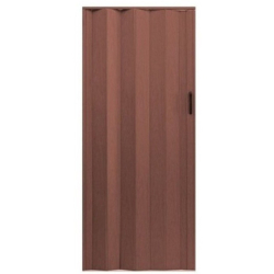 FG - Puerta plegadiza PVC con traba - ciega - cedro 175x204