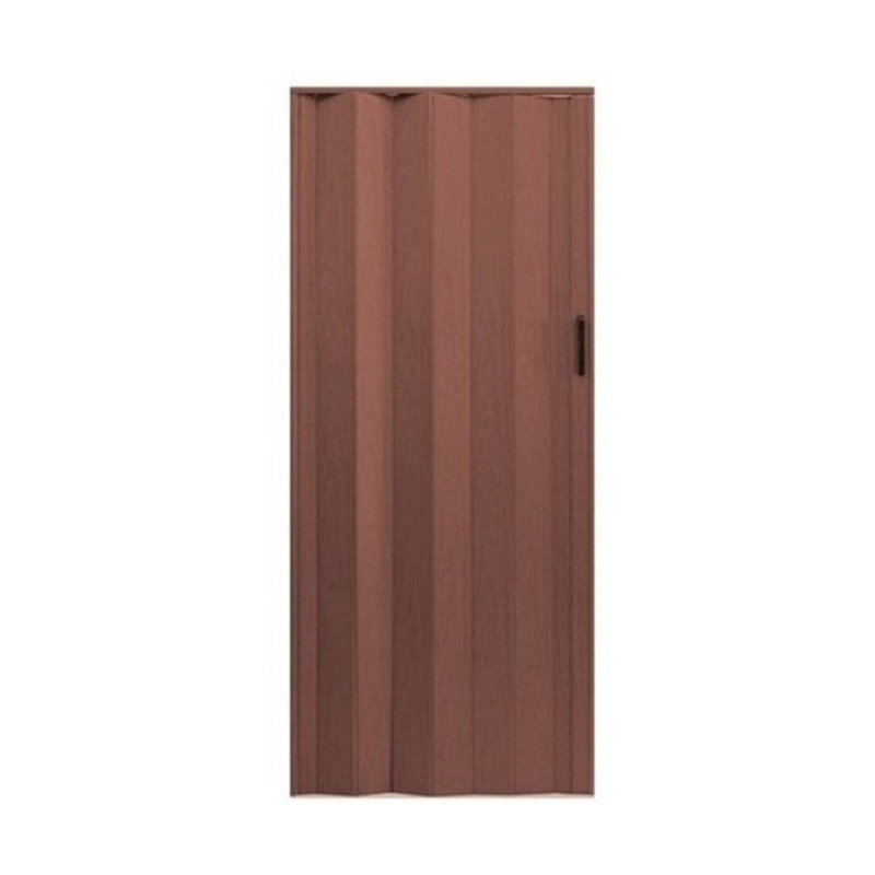 FG - Puerta plegadiza PVC con traba - ciega - cedro 175x204