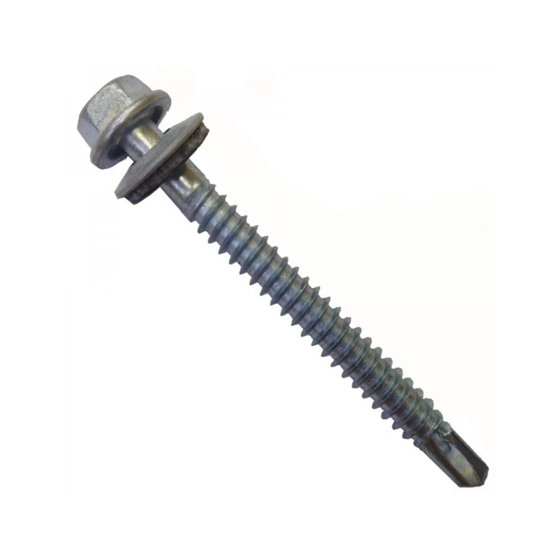 Tornillo autoperforante 14 x 4' con arandela marca Tornillo Alvear