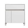 Vanitory Schneider Nature 60cm 2 puertas/ 1 Cajón PVC blanco brillante con Mesada de losa - 3 Agujeros