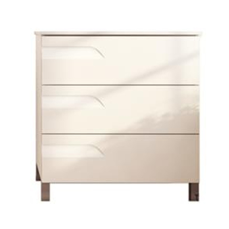 Vanitory Pie Rivo Schneider PVC blanco 80cm con Mesada de losa - 1 Agujero