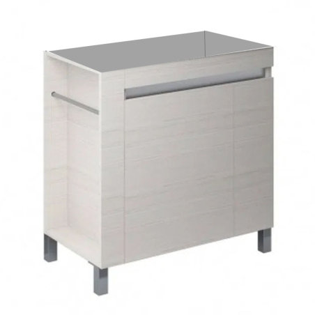 Vanitory Schneider Aqua blanco text 80cm con mesada de losa - 1 Agujero