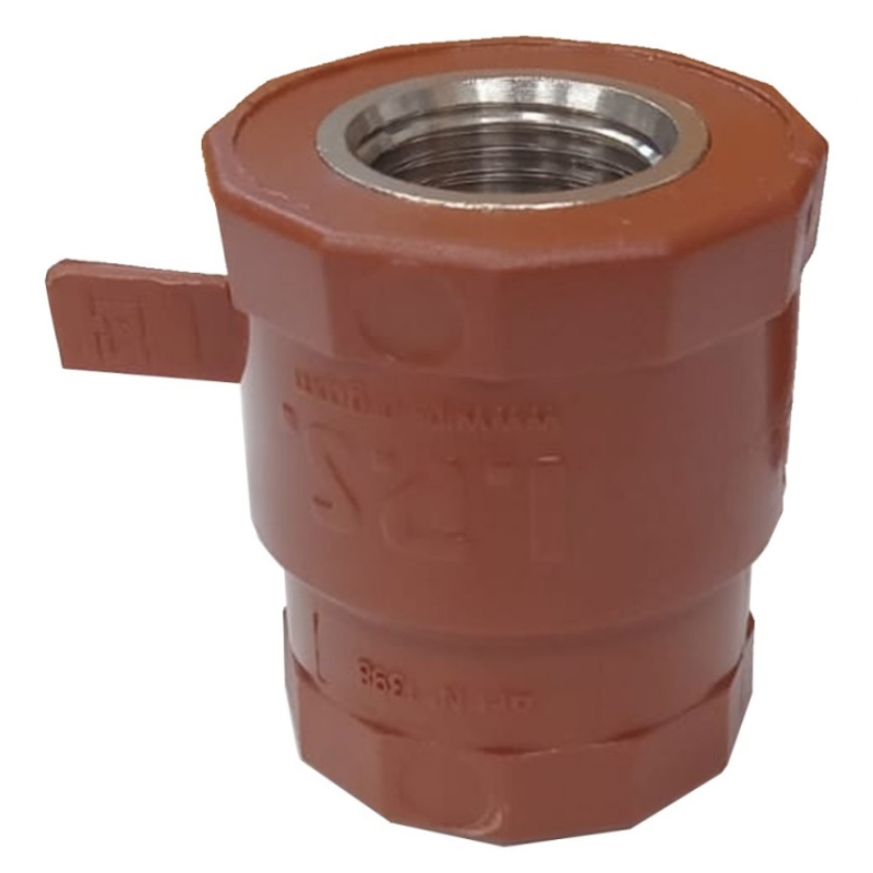 Cupla polipropileno rosca reducción 1/2" x 3/8" con inserto metálico hembra