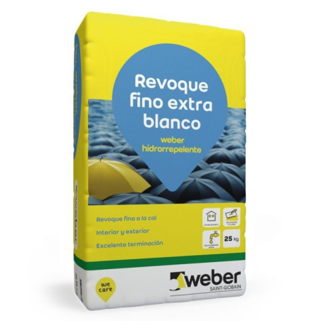 WEBER FINO A LA CAL INT/EXT HIDRORREPELENTE 25KG