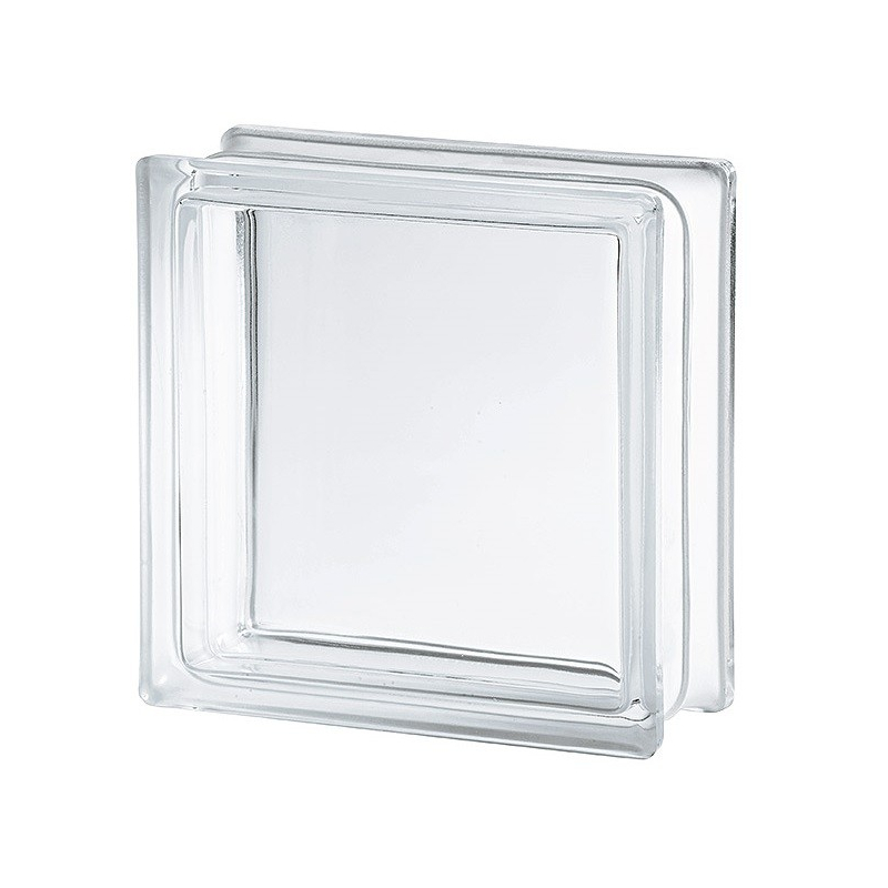 LADRILLO VIDRIO LISO INCOLORO 19X19X8