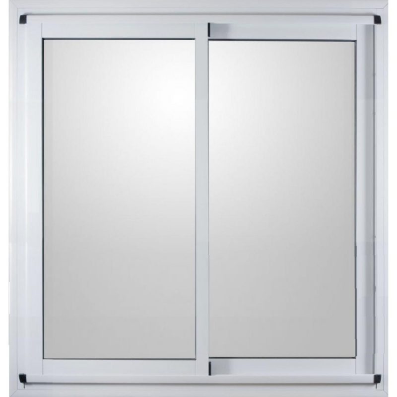 VENTANA ALUMINIO BLANCO VIDRIO ENTERO SIN GUIA 180X200