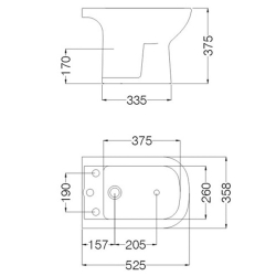 FERRUM BARI BIDET BLANCO 1AG BKM1