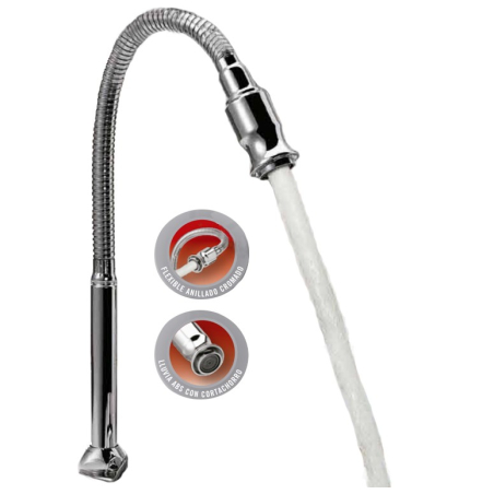 PICO FLEXIBLE PARA GRIFERIA COCINA CON LLUVIA ABS