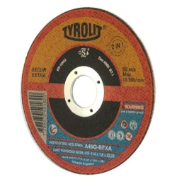 DISCO DE CORTE 114X1.6X22 OX PLANO TYROLIT