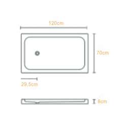 INTER-RECEPTACULO DUCHA ACRIL 120X70X8 APOYO