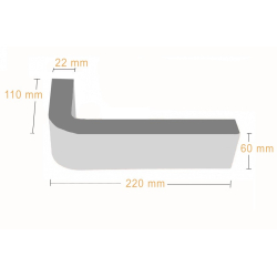 ESQUINERO REFRACTARIO - CANTO RED 220x60x25 - 110MM -FARA11