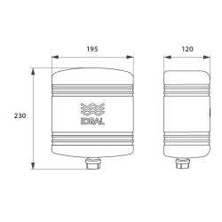 Deposito mingitorio PVC 4 litros Ideal