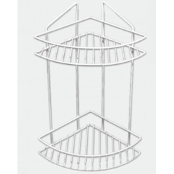 Accesorios organización esquinero 2 estantes chico blanco