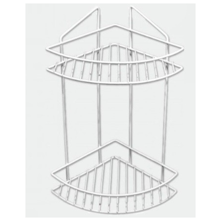 Accesorios organización esquinero 2 estantes chico blanco