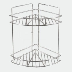 Accesorios organización esquinero 2 estantes grande cromado