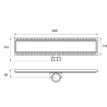 Desagüe lineal 600mm ABS y acero inoxidable rejilla Ideal