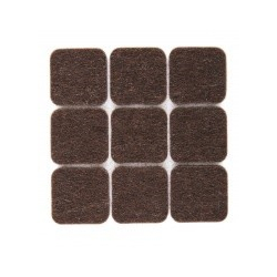 Topetina autoadhesivo fieltro rectangular marrón 30mm x 18 unidades Suprabond