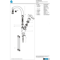 Grifería FV Puelo monocomando para mesada de cocina 0423/B5