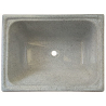 Pileta fibra de vidrio símil gris mara sin mesada 58x49cm - RUCO