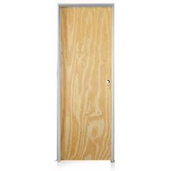 Puerta placa pino - Marco de aluminio blanco 70x10 - Valentinuz (Izquierda)