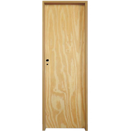 Puerta Placa pino marco chapa 20 - 80x10 Doble Aleta - Valentinuz - (Derecha)
