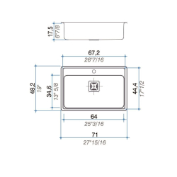 Johnson pileta simple Quadra Max Q71A - 1 orificio