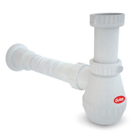 Sifón con vaso - premium de 1 vía con flexible extensible 1 1/2"