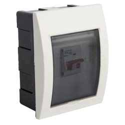 Caja de PVC DIN de embutir 2-4 con puerta - Genrod