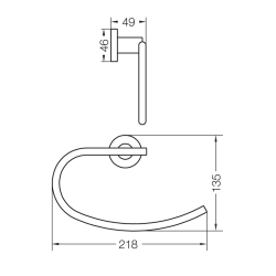 FV accesorio Libby toallero aro cromo 162/39