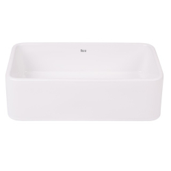 Roca bacha Lea rectangular de porcelana sobre encimera - Blanca - 450x300