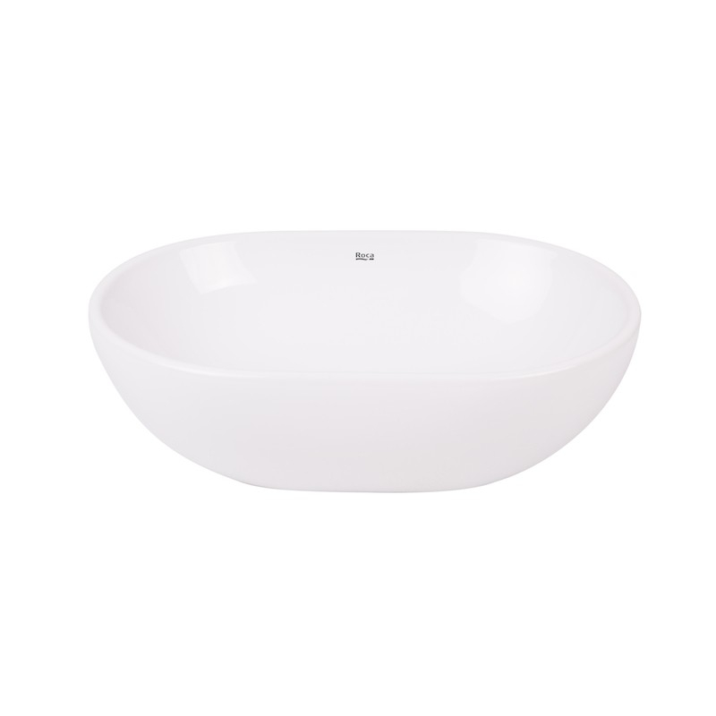 Roca bacha Lea Oval de porcelana sobre encimera - Blanca - 450x295