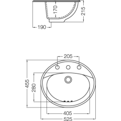 FERRUM ARMONICA LAVAT. ELEA OVAL BLANCO 1AG LO1F