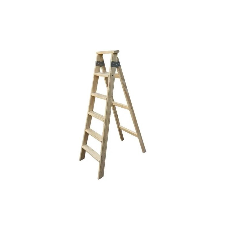 Escalera de madera - 6 escalones - Familiar 1.40 metros