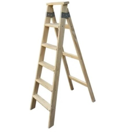 Escalera de madera - 6 escalones - Familiar 1.40 metros