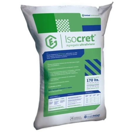 Poliestireno Isocret agregado ultraliviano 170lt - 0.20m3